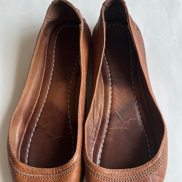 FRYE Carson Brown Leather Ballet Flats Women’s Sz 7M - Picture 13 of 15